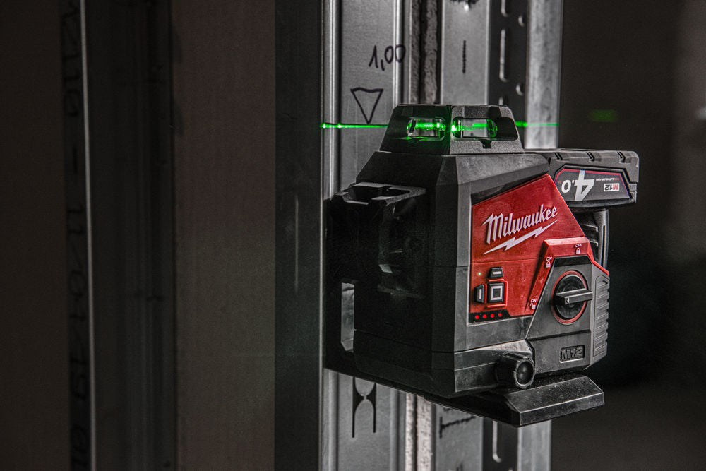 Milwaukee 12V M12 3x360° Cordless Cross Line Laser
