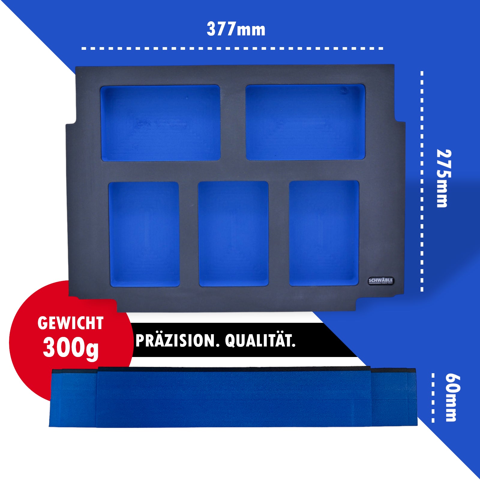 SCHWÄBLE® Schaumeinlage Schaumstoffeinlage für Makita Akkus Akkupack 40V 2-4Ah