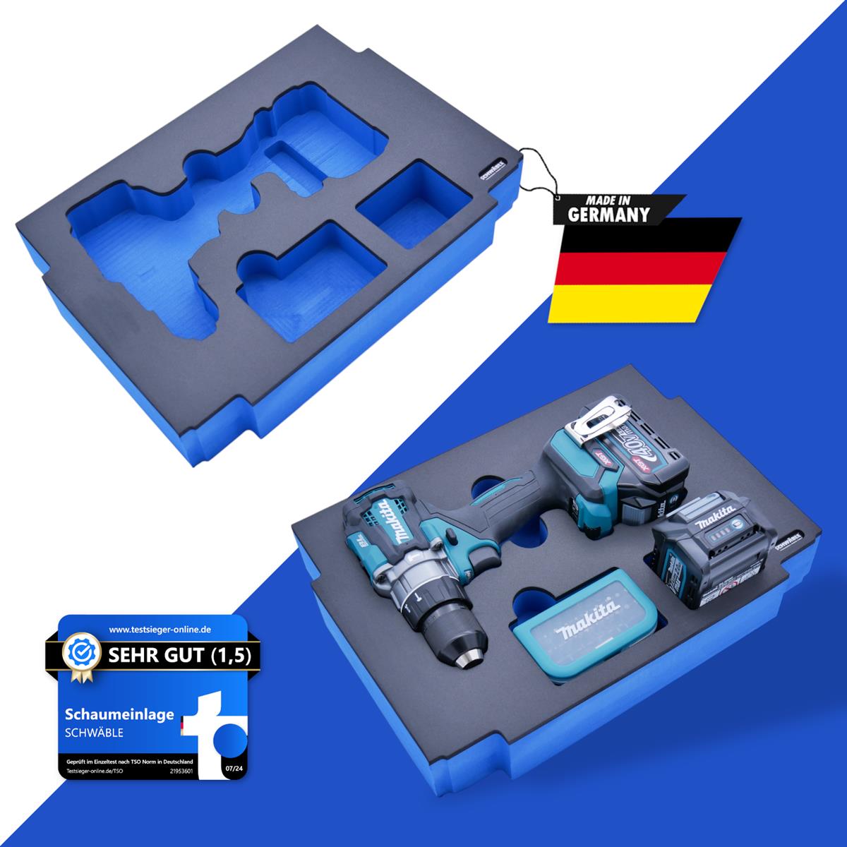 SCHWÄBLE® Foam Insert for Makita Cordless Drill/Driver HP001