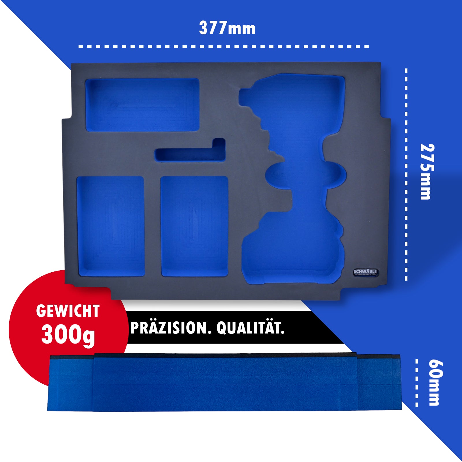 SCHWÄBLE Schaumeinlage Schaumstoffeinlage für Makita Akku-Schlagschrauber TD001