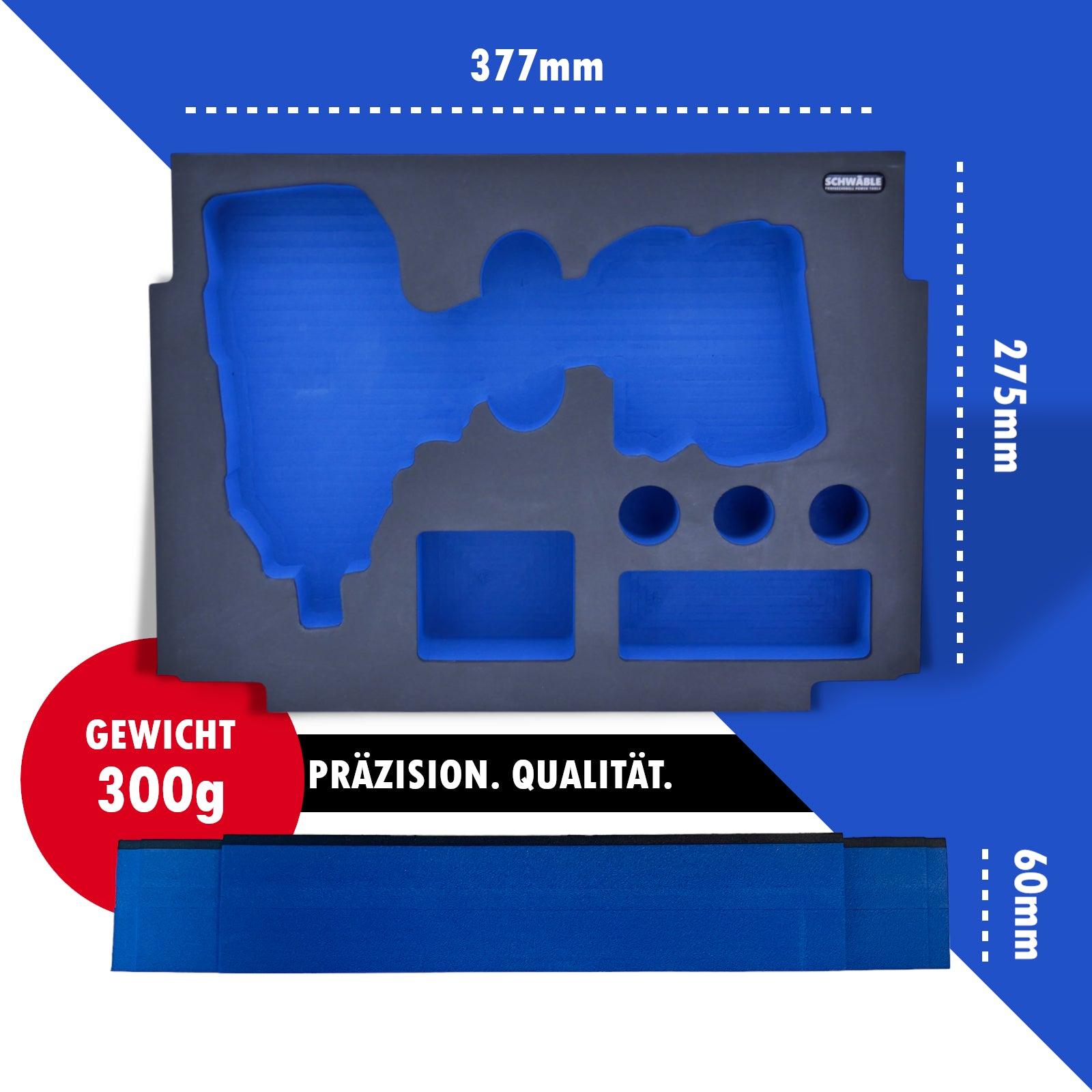 SCHWÄBLE Schaumeinlage Schaumstoffeinlage für Makita Akku-Schlagschrauber TW001