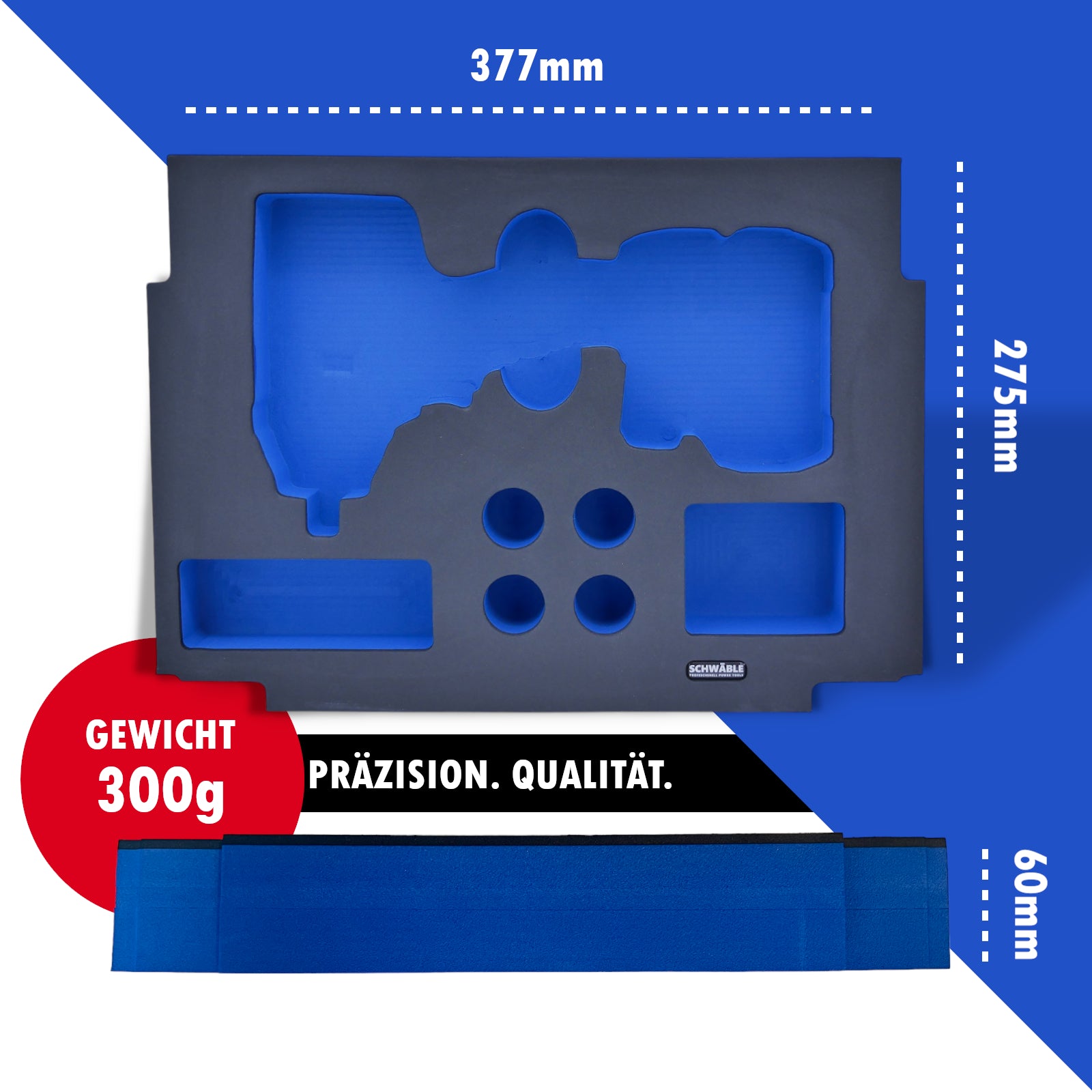 SCHWÄBLE Schaumeinlage Schaumstoffeinlage für Makita Schlagschrauber TW007
