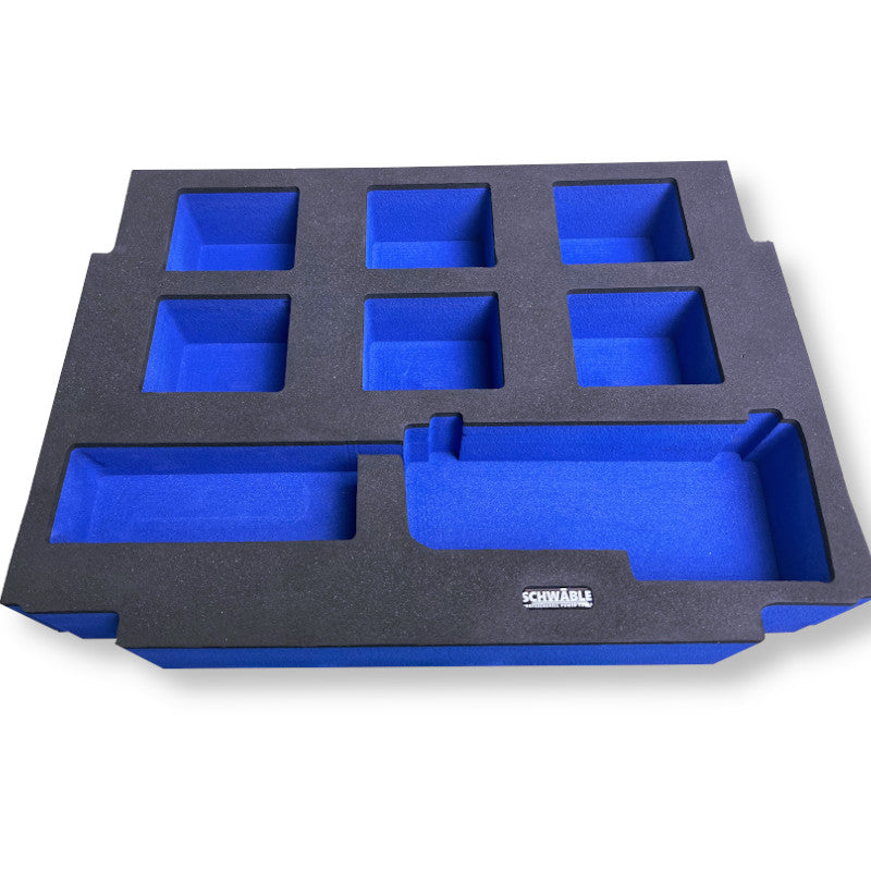 SCHWÄBLE® Schaumeinlage Schaumstoffeinlage für Makita Li-Ion 6x Akku 3-5Ah Lader