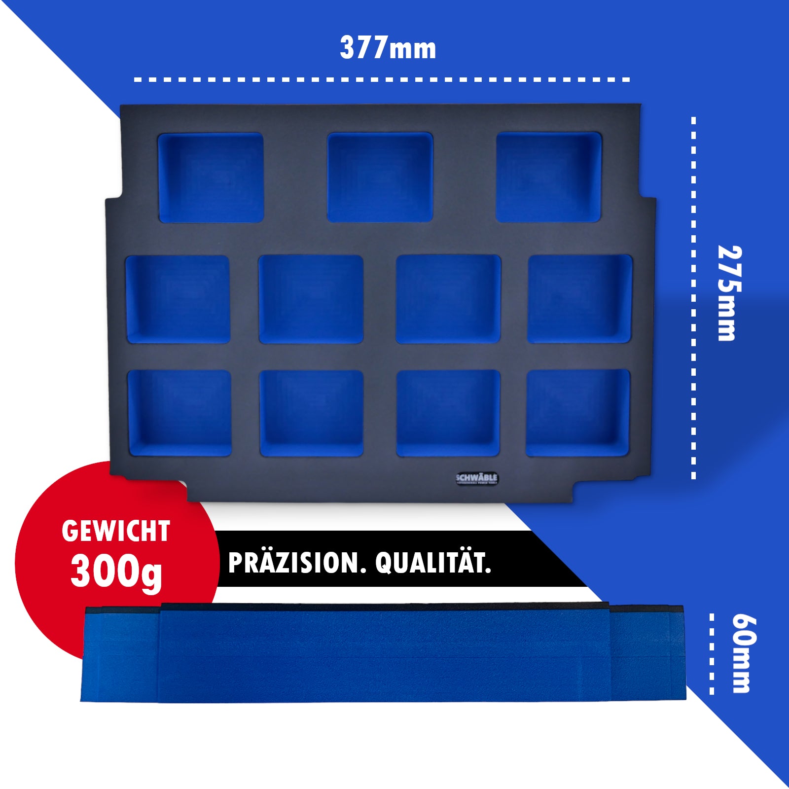 SCHWÄBLE® Schaumeinlage Schaumstoffeinlage für Makita Akku Akkus 11x 3-6Ah