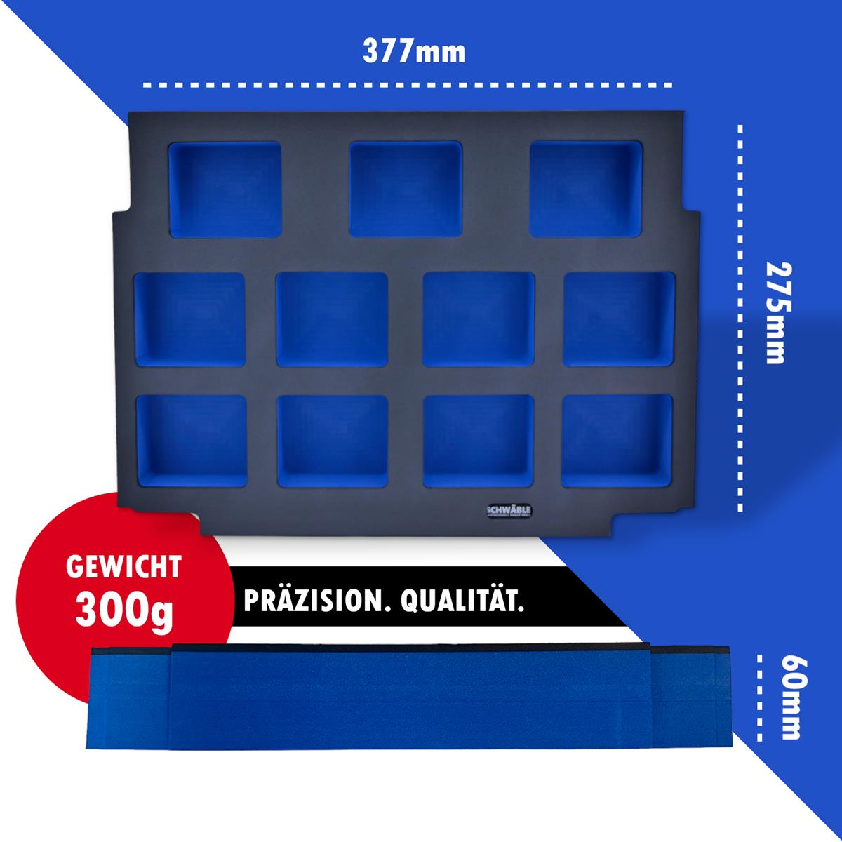 SCHWÄBLE® Foam Insert for Makita Cordless Batteries 11x 3-6Ah