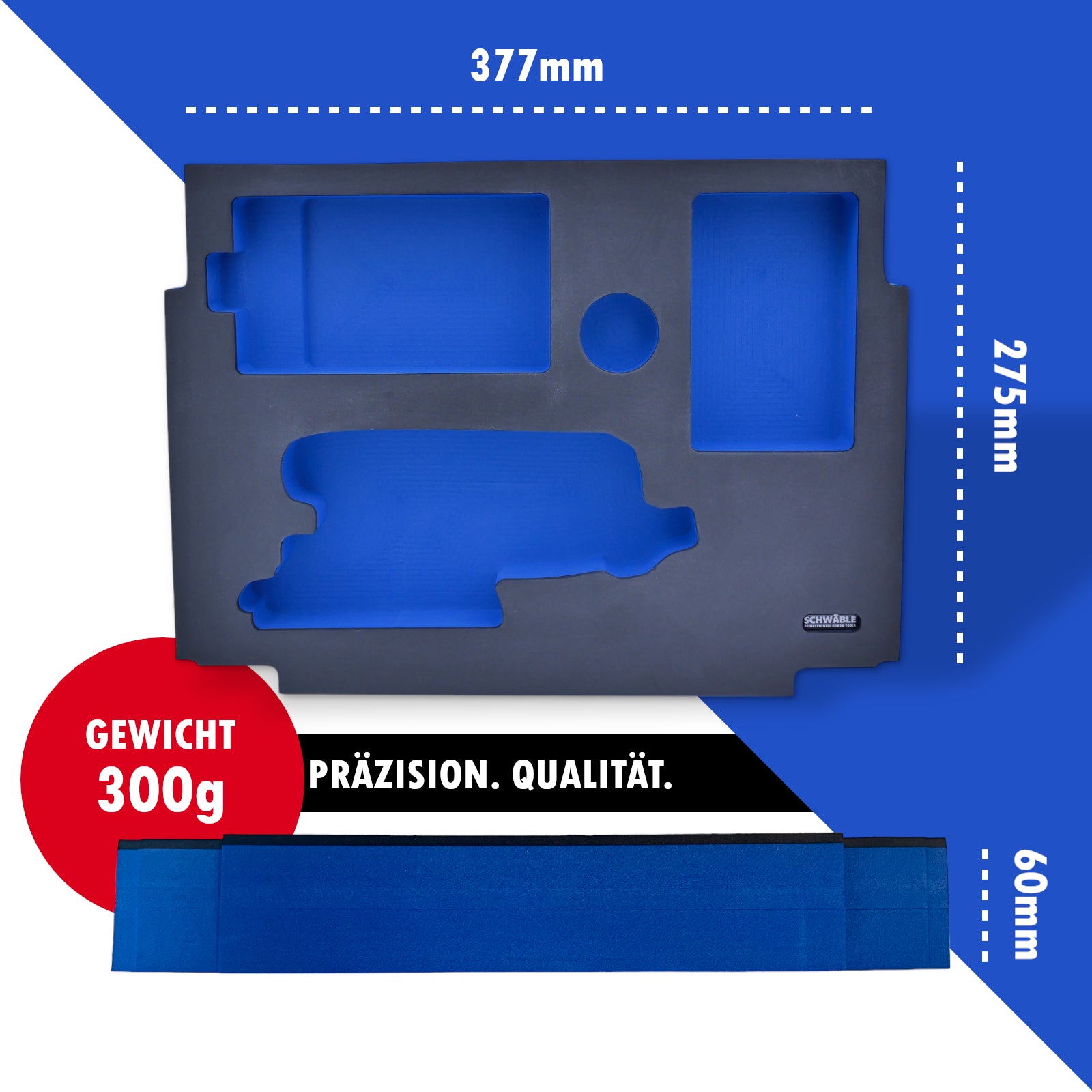SCHWÄBLE Schaumeinlage Schaumstoffeinlage f. Makita Akku-Schwingschleifer BO005