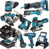 Makita Akku-Combo Set 18V DDF482 DHR243 ML003 DTM51 DJV181 DGA511 DSS501 DBO180