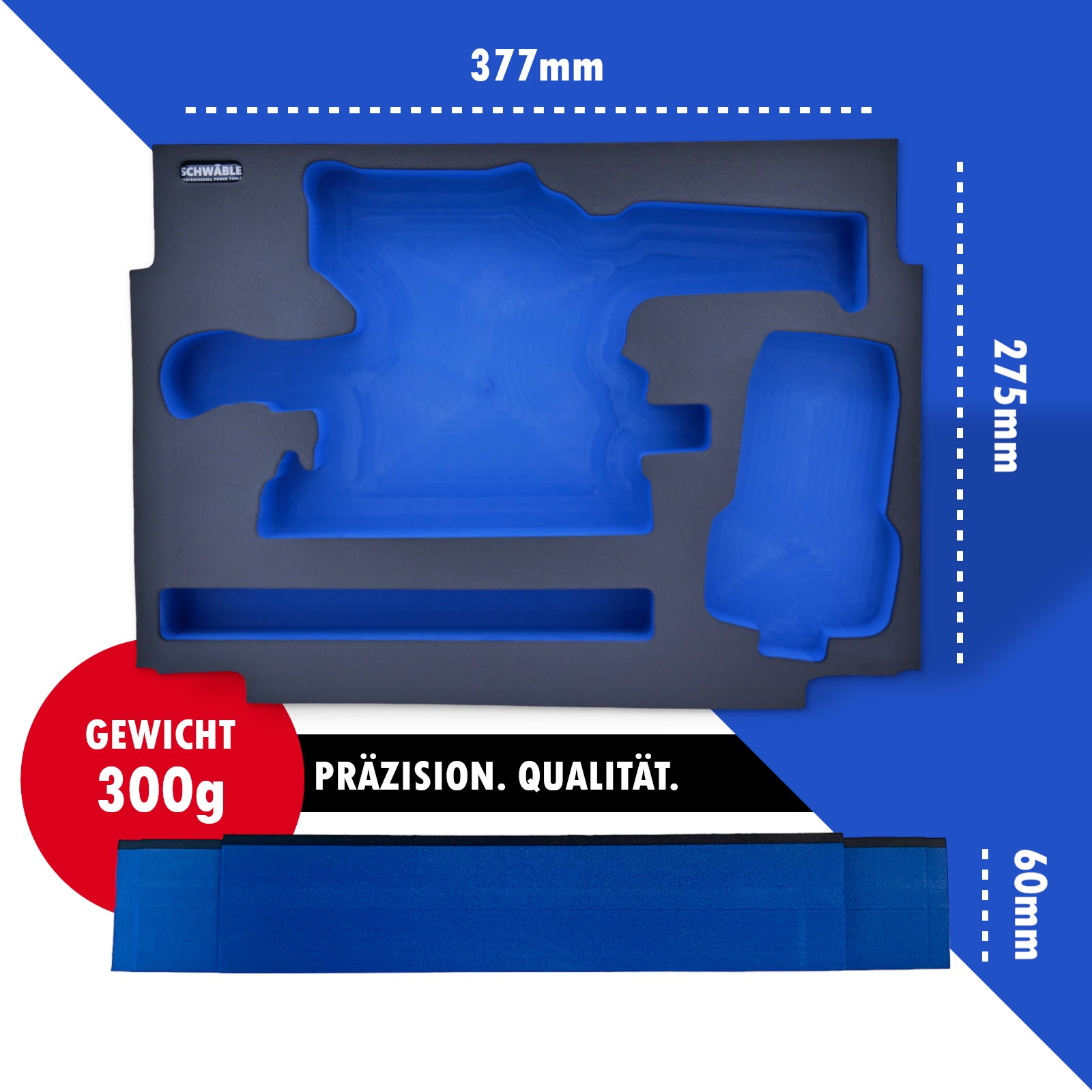 SCHWÄBLE foam insert for Makita DBO380 cordless orbital sander