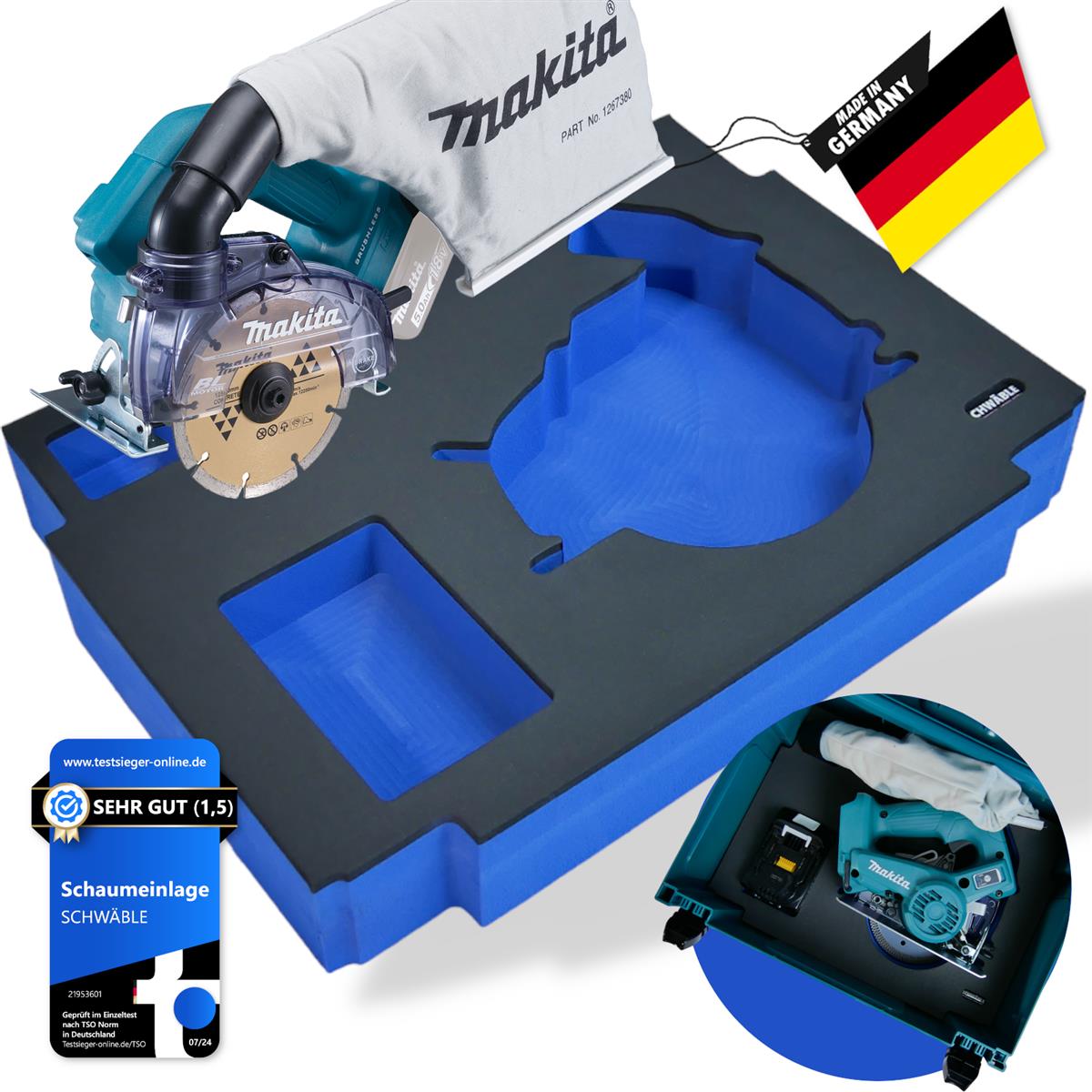 SCHWÄBLE® Foam Insert for Makita Diamond Cutter DCC500