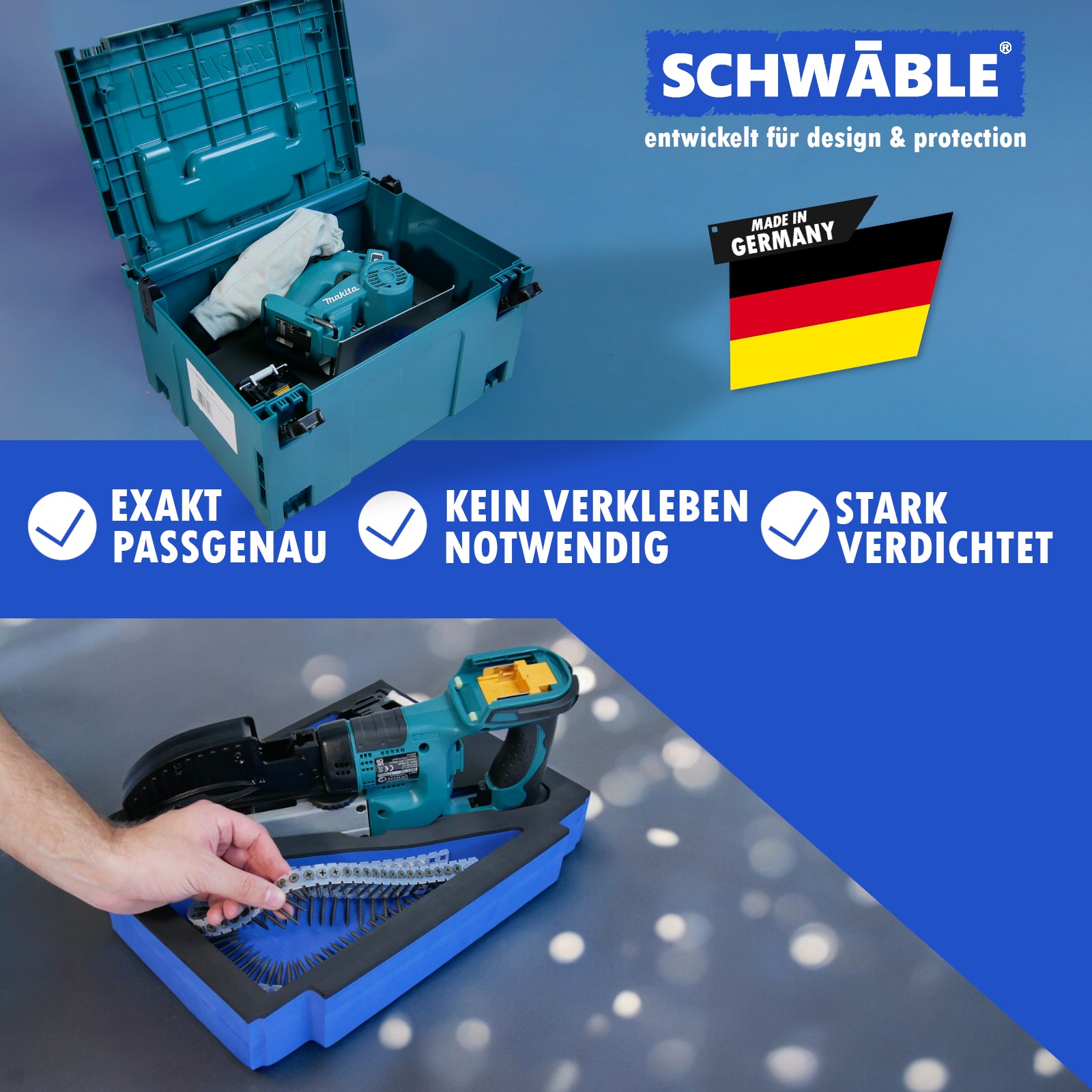 SCHWÄBLE® Schaumeinlage Schaumstoffeinlage für Makita Diamantschneider DCC500