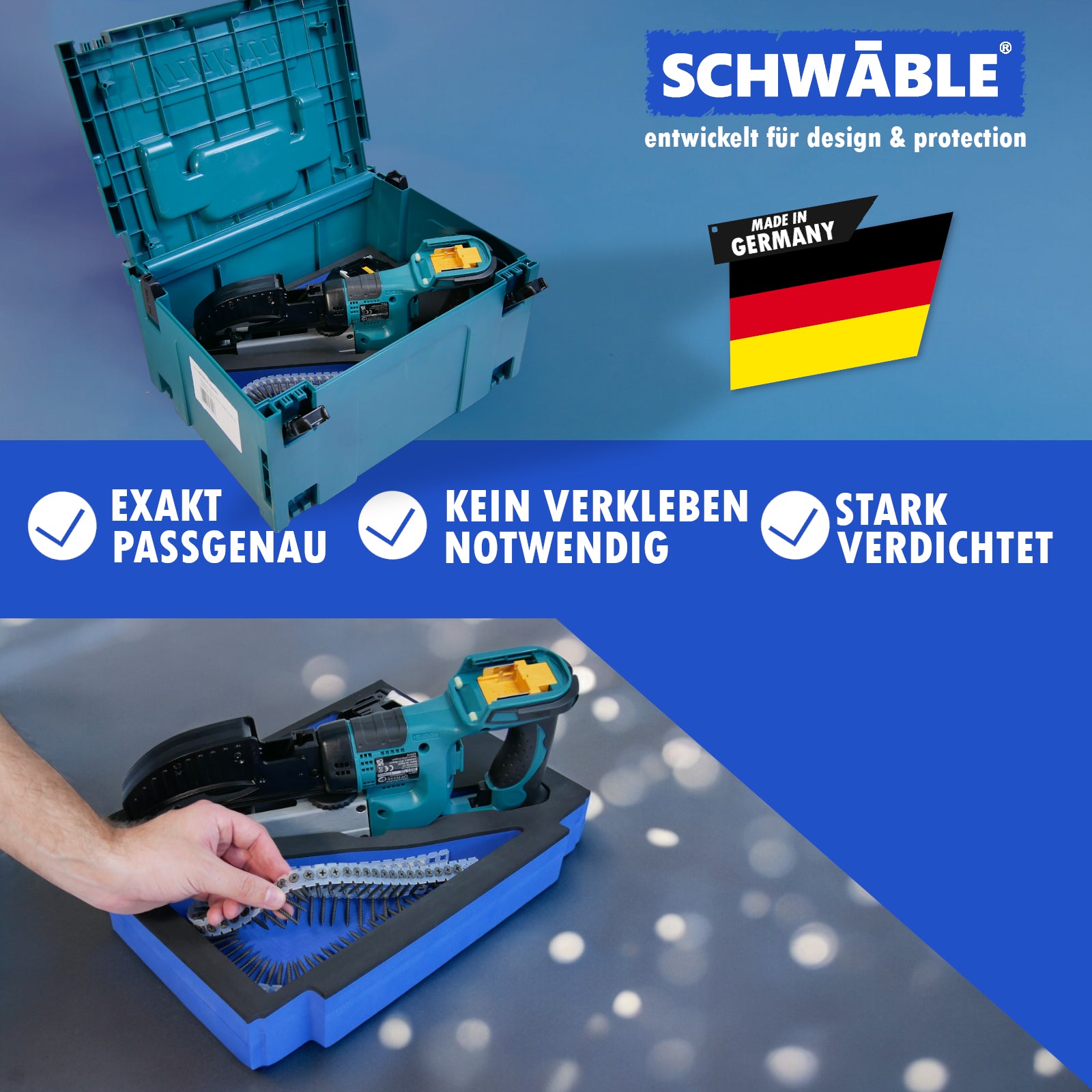 SCHWÄBLE® Foam Insert for Makita Magazine Screwdriver DFR550
