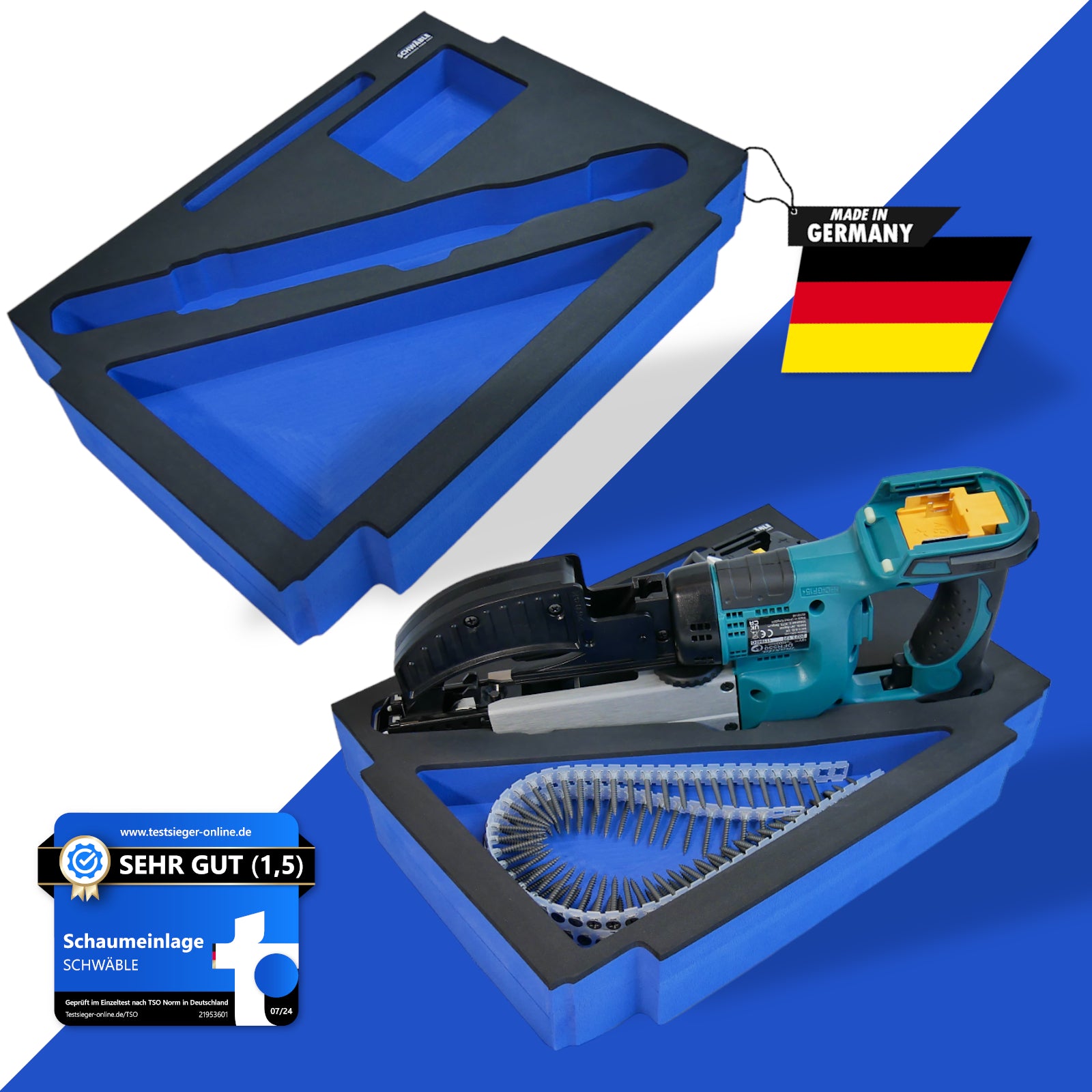 SCHWÄBLE® Foam Insert for Makita Magazine Screwdriver DFR550