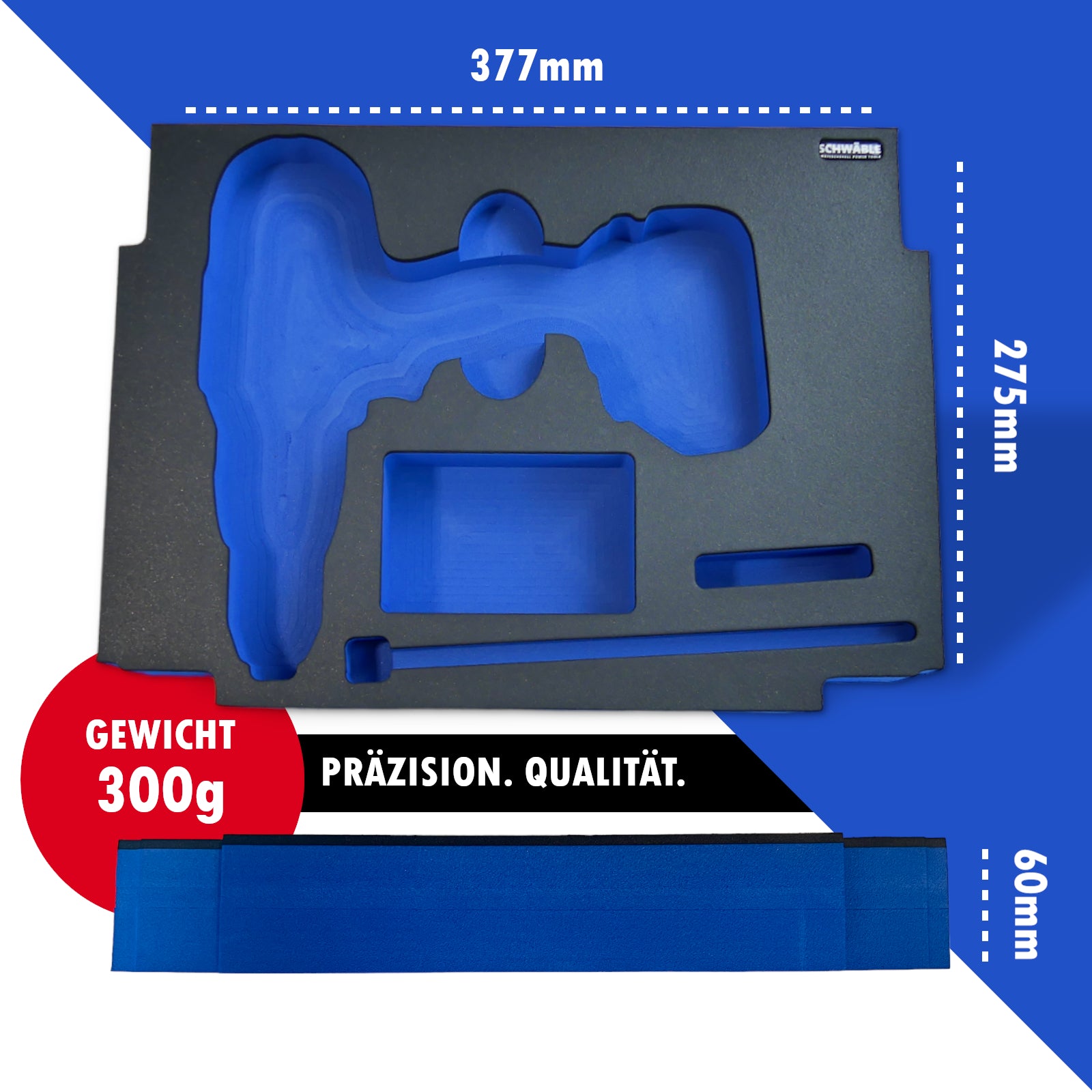 SCHWÄBLE® Schaumeinlage Schaumstoffeinlage für Makita Schlagbohrschrauber DHP451