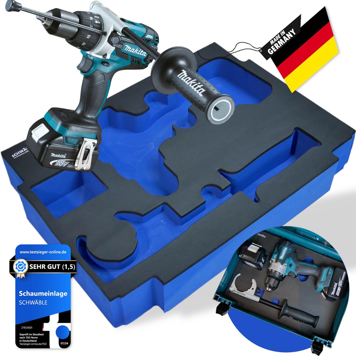 SCHWÄBLE® Foam Insert for Makita Drill Driver DDF486