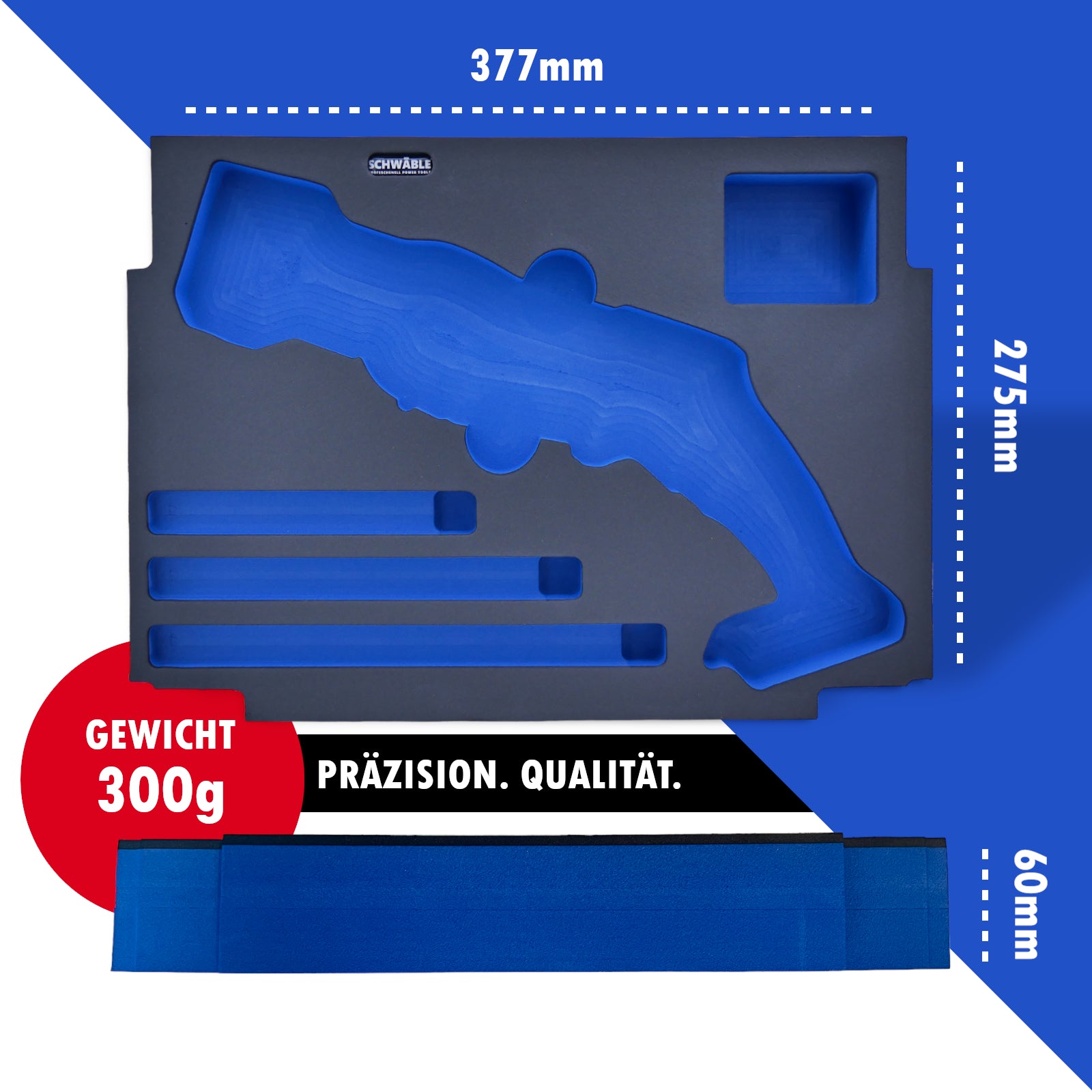 SCHWÄBLE® Schaumeinlage Schaumstoffeinlage für Makita Akku-Säbelsäge DJR183