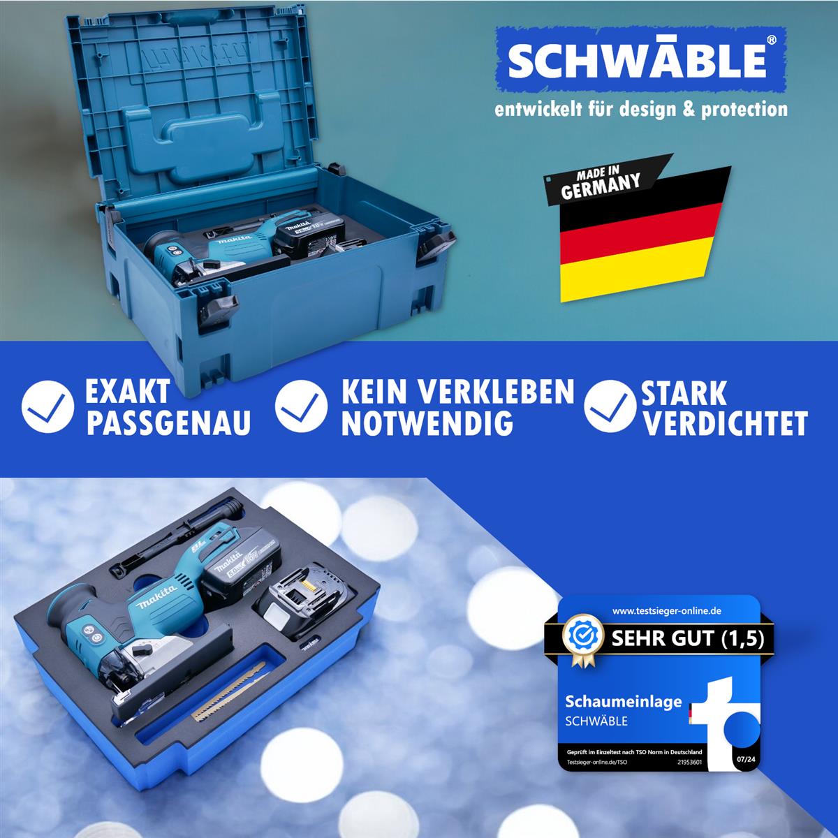 SCHWÄBLE® Foam Insert for Makita Cordless Jigsaw DJV181