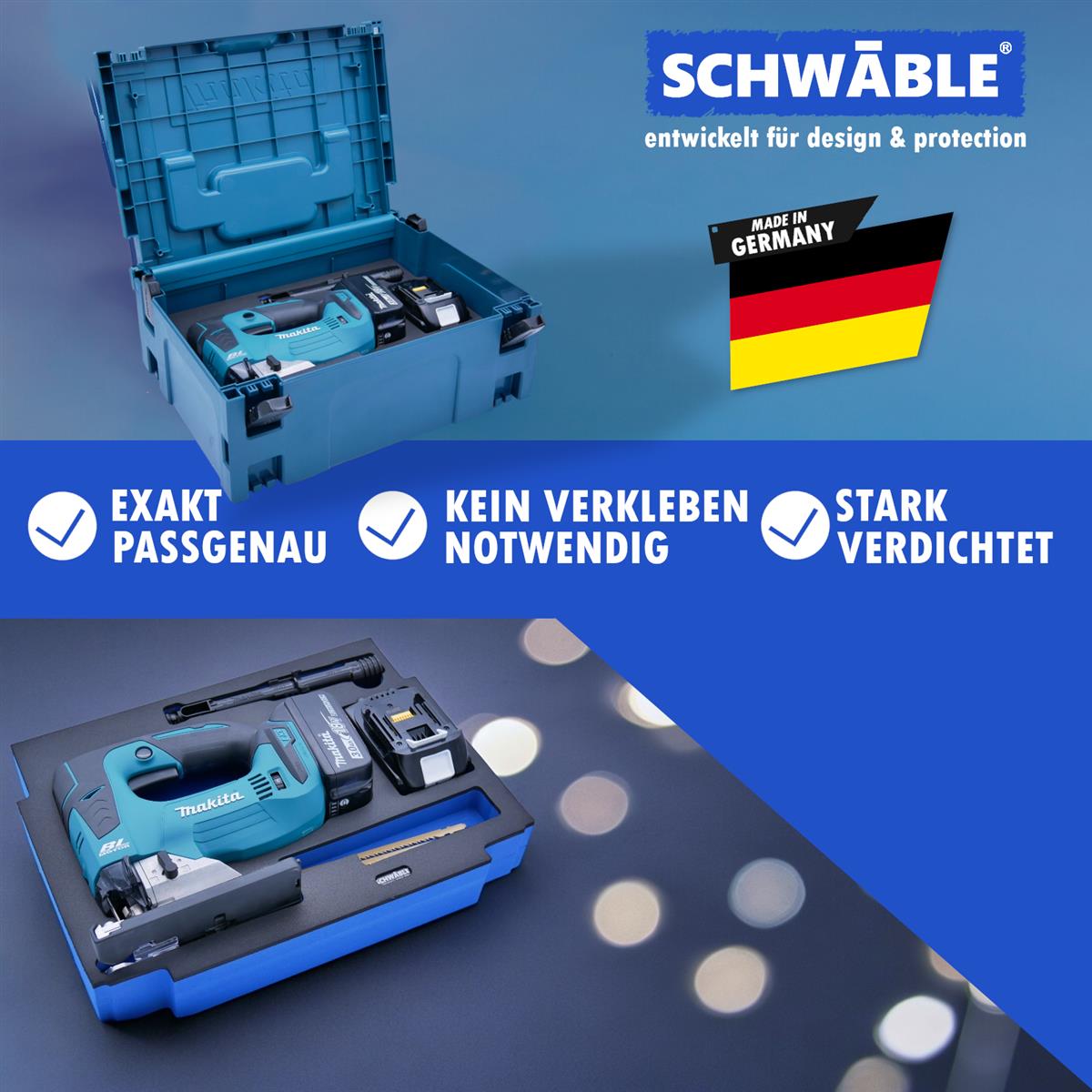 SCHWÄBLE® Foam Insert for Makita Cordless Jigsaw DJV182