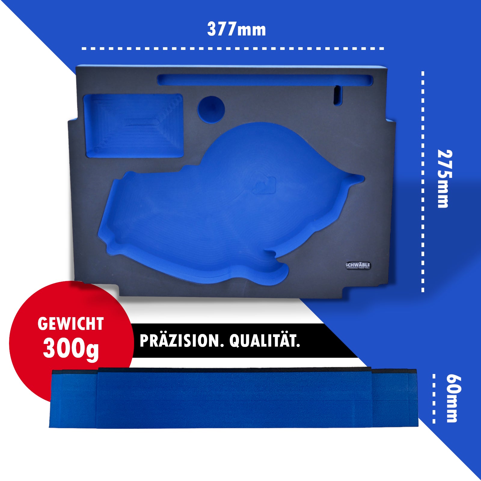 SCHWÄBLE® Schaumeinlage Schaumstoffeinlage für Makita Akku-Handkreissäge DSS501