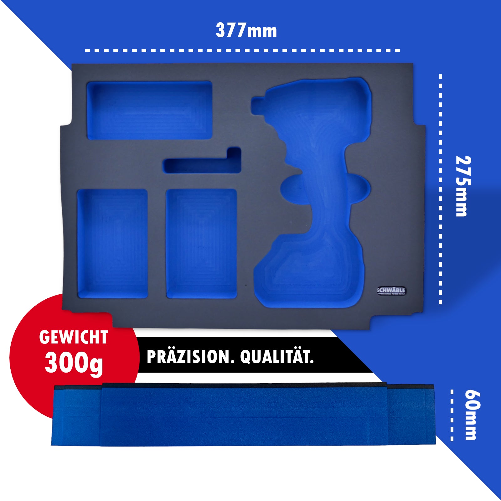 SCHWÄBLE foam insert for Makita cordless impact wrench DTD153