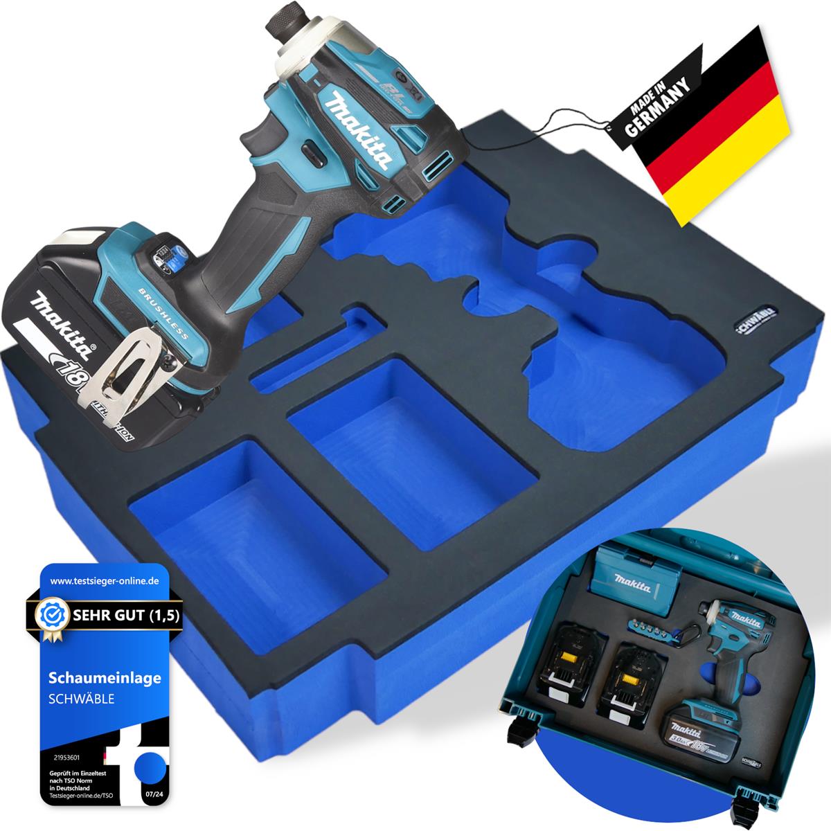 SCHWÄBLE® Foam Insert for Makita Impact Wrench DTD172