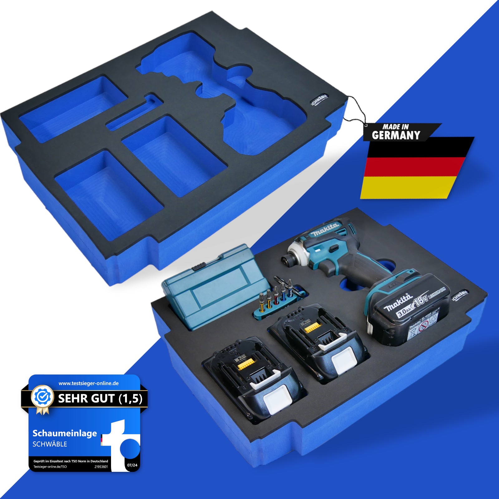 SCHWÄBLE® Foam Insert for Makita Impact Wrench DTD172