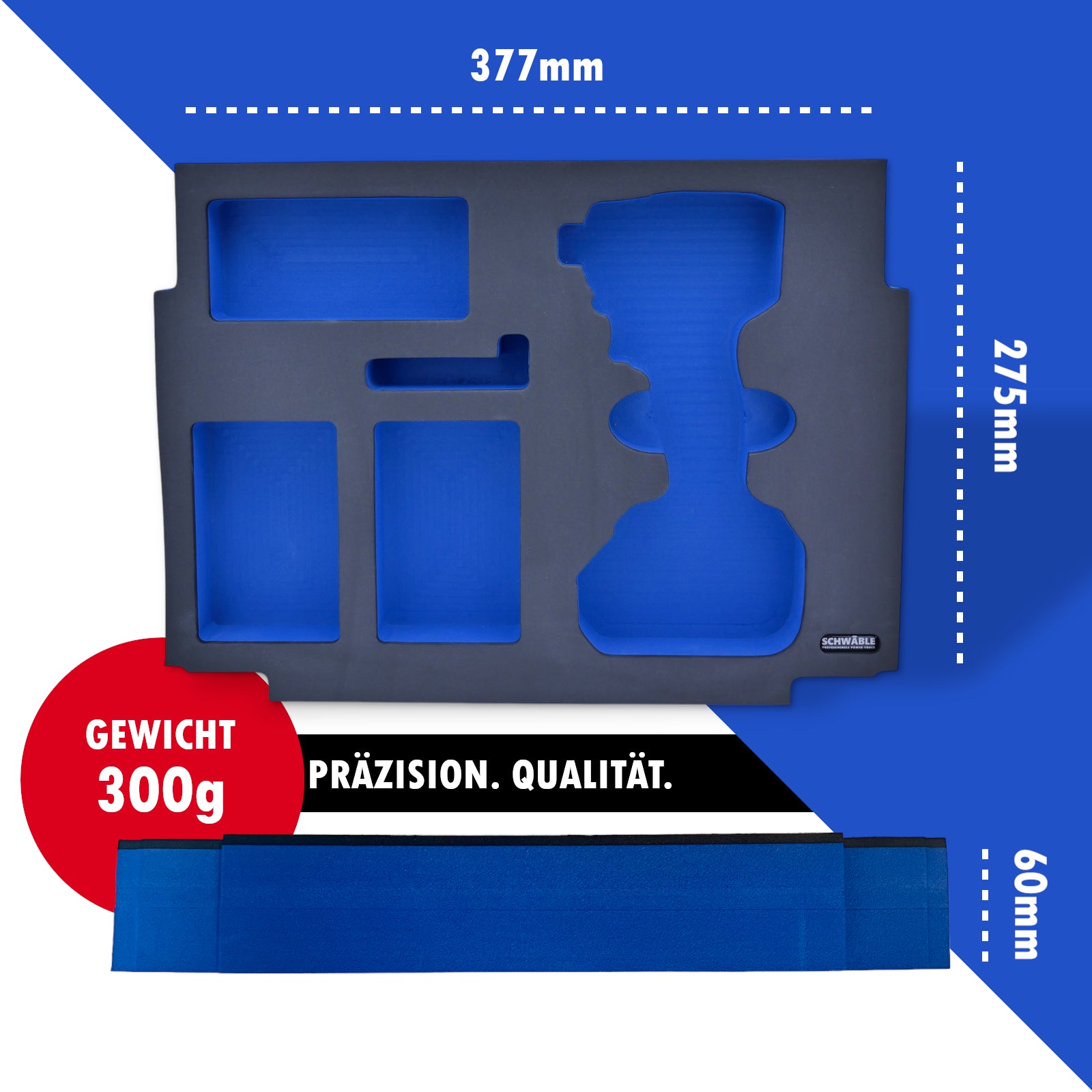 SCHWÄBLE Schaumeinlage Schaumstoffeinlage f. Makita Akku-Schlagschrauber DTD173