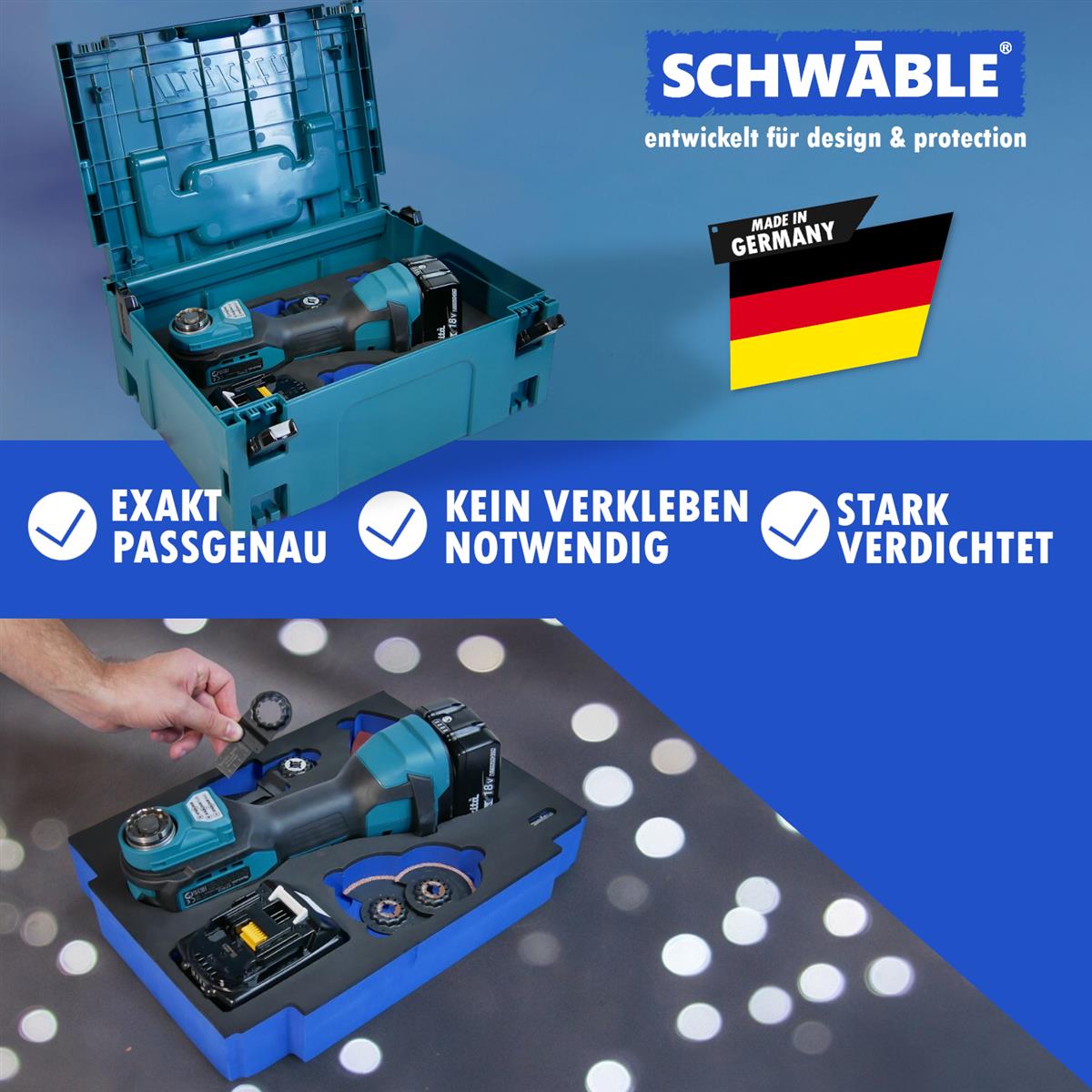 SCHWÄBLE® Foam Insert for Makita Multitool DTM52