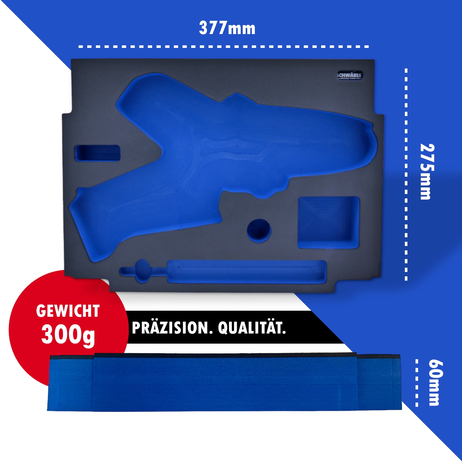 SCHWÄBLE® Schaumeinlage Schaumstoffeinlage für Makita Akku Kettensäge DUC101