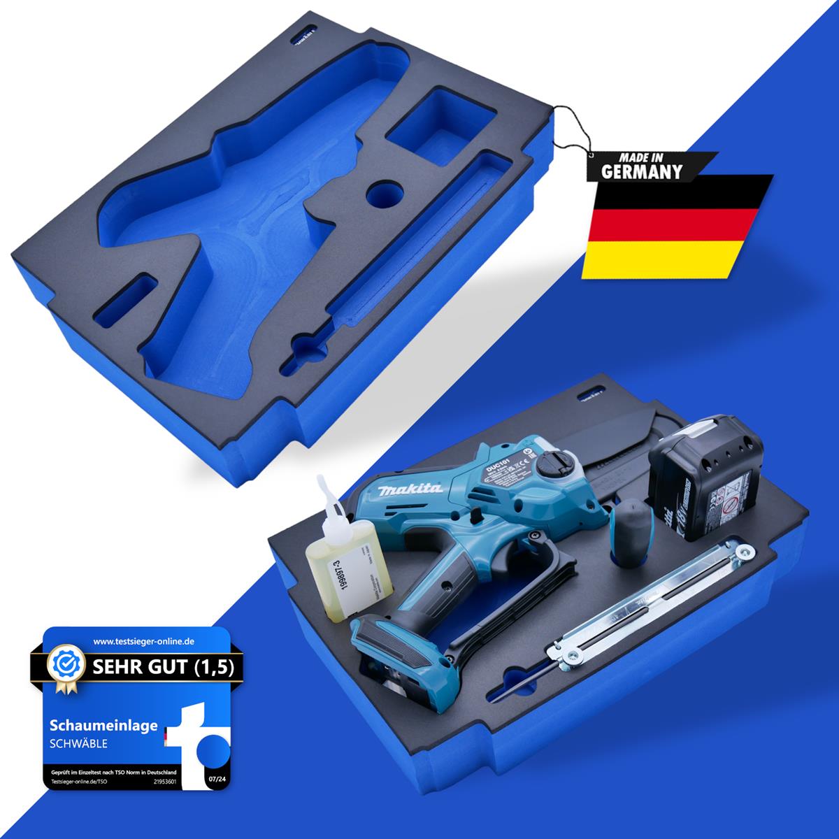 SCHWÄBLE® Foam Insert for Makita Cordless Chainsaw DUC101