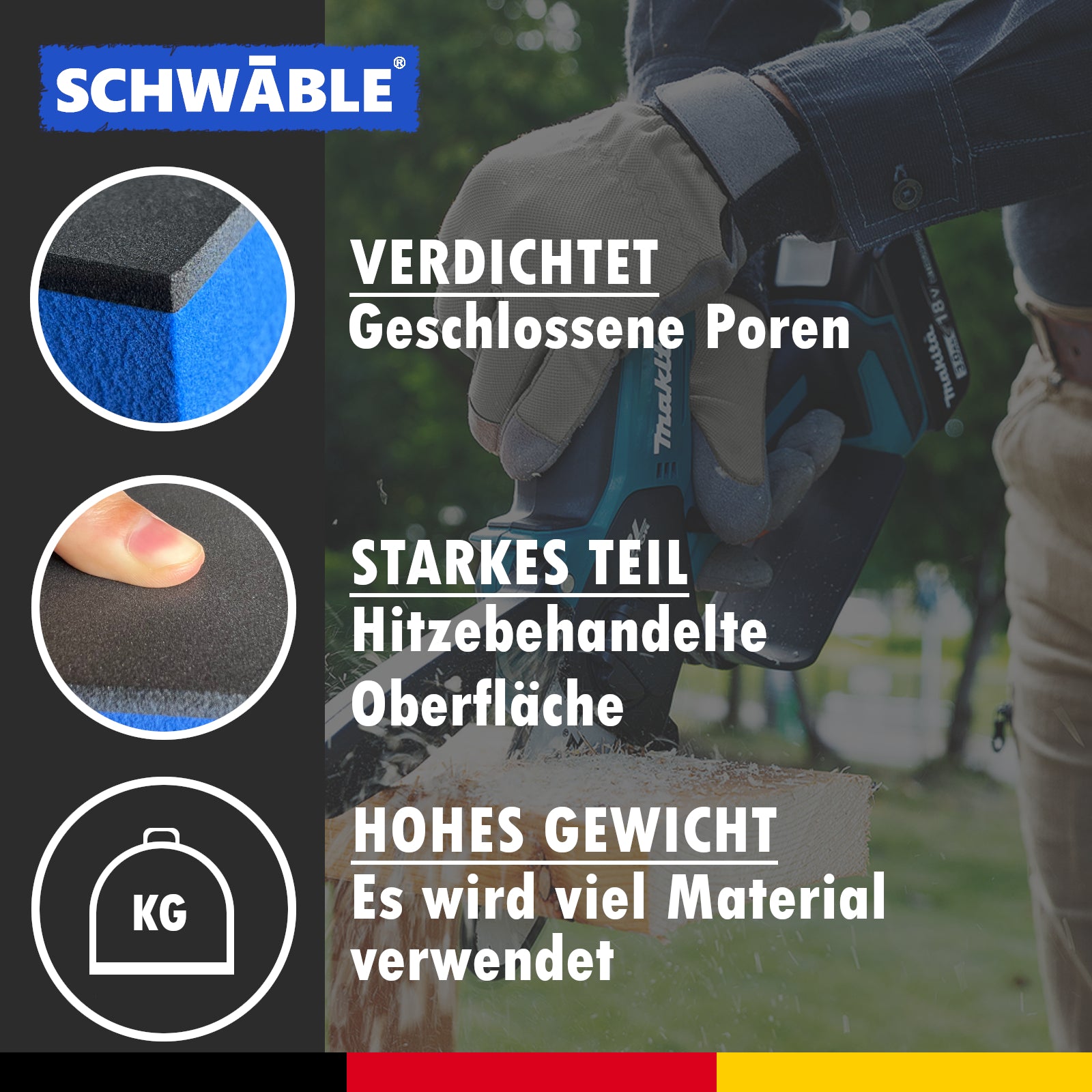 SCHWÄBLE Schaumeinlage Schaumstoffeinlage Bosch 18V Akku-Winkelschleifer GWX18-7