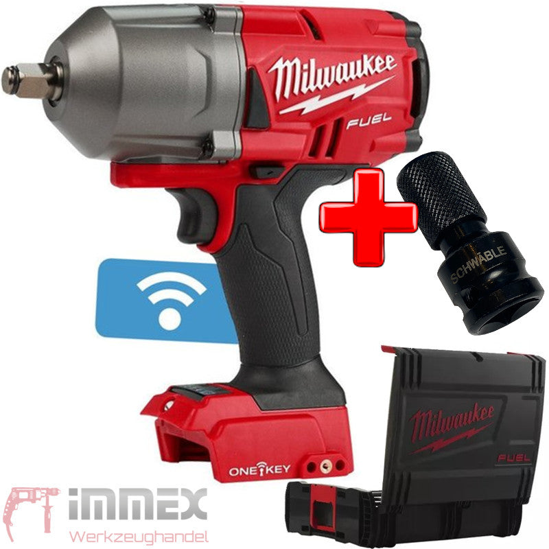 Milwaukee Akku-Schlagschrauber 18V ONEFHIWF12-0X + Schwäble Adapter