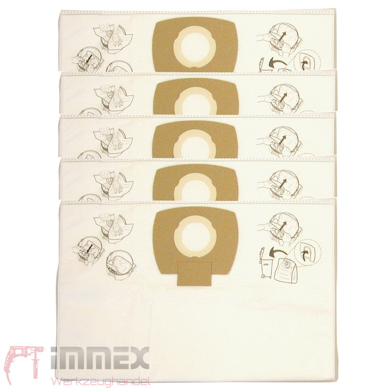 Makita Filtersack Staubsack Staubsaugerbeutel P-72899 5x VC2012L, VC3011L, 446L