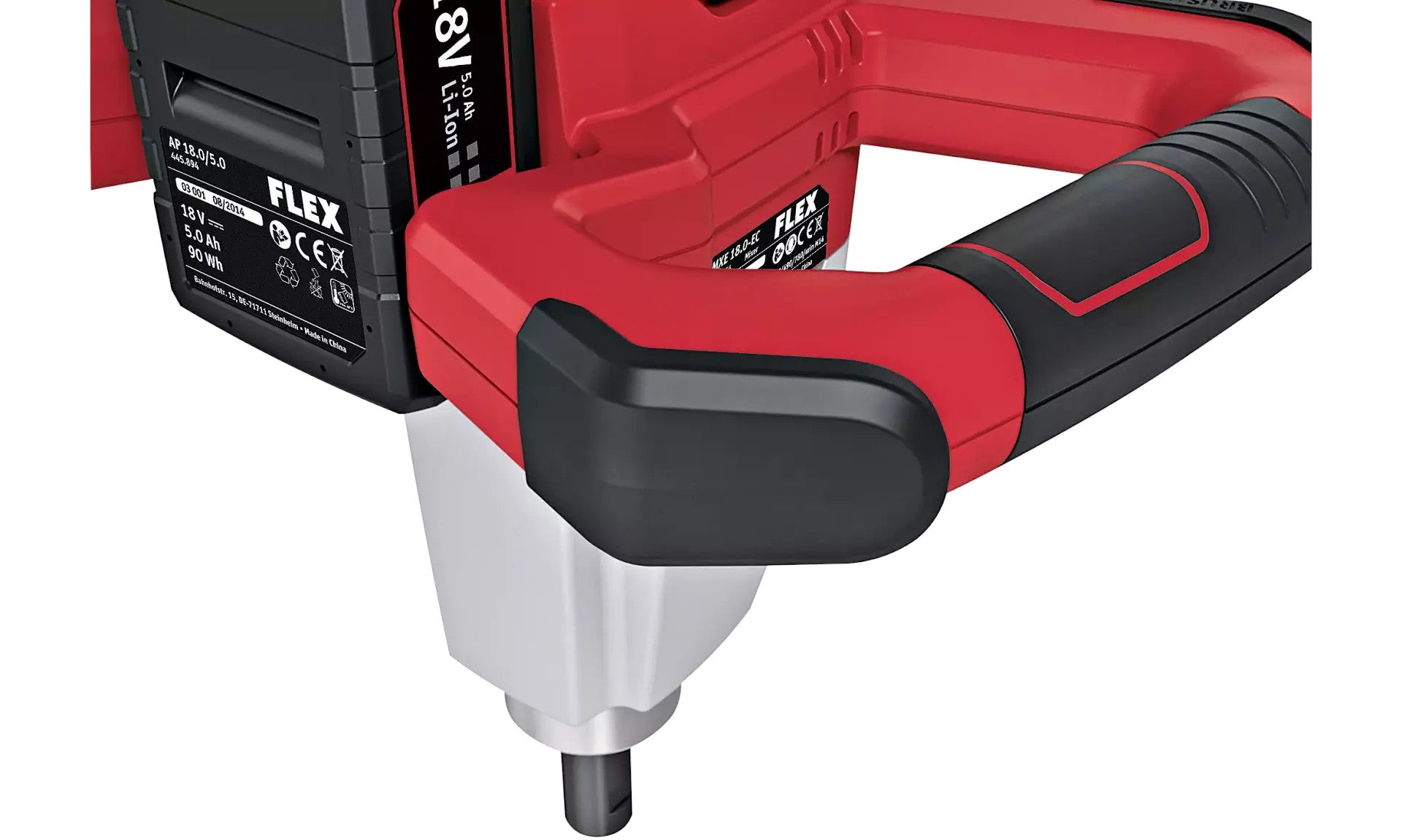 FLEX 18V Cordless Mixer, 2-Speed ​​Mixer MXE 18.0 EC + HP2 120 + Stirring Rod 495964