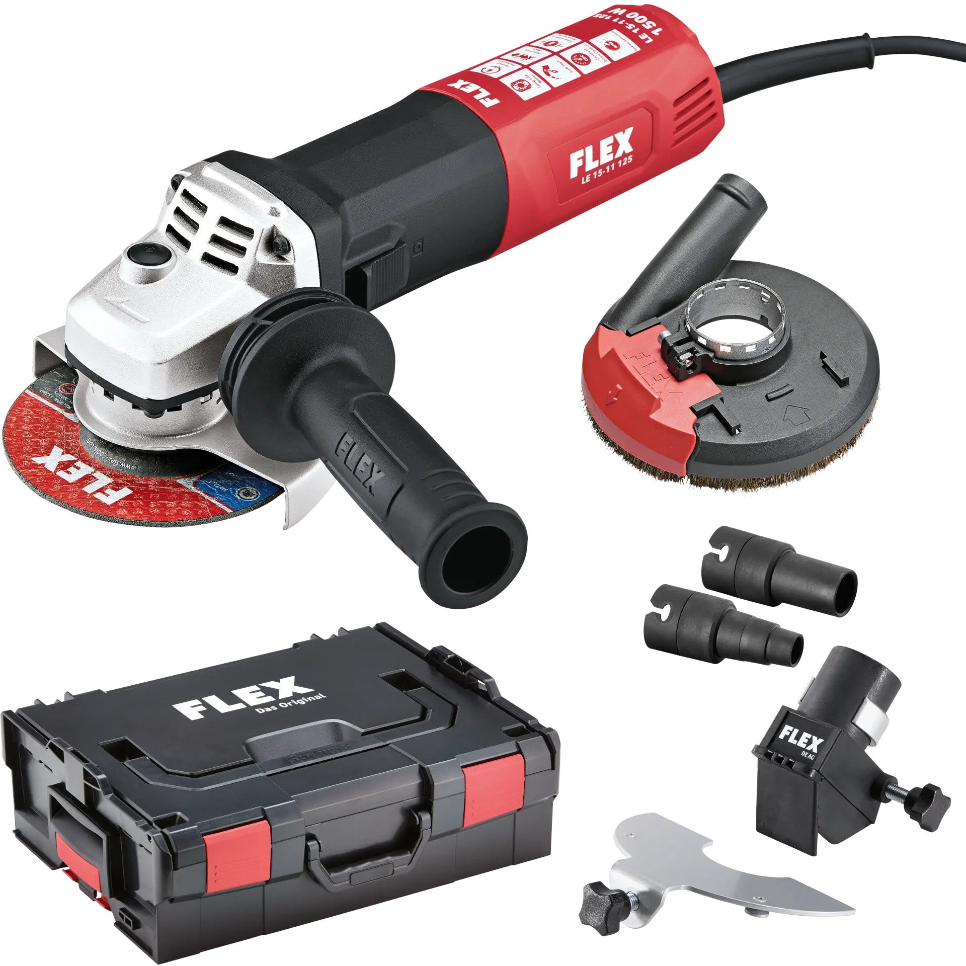 FLEX Winkelschleifer 1500 W LE 15-11 125mm Set 501638