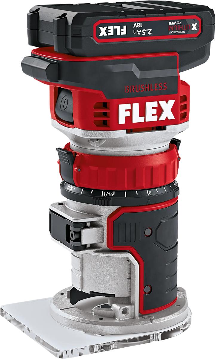 FLEX Akku-Kanten- und Oberfräse 18V CER 18.0-EC C 531634