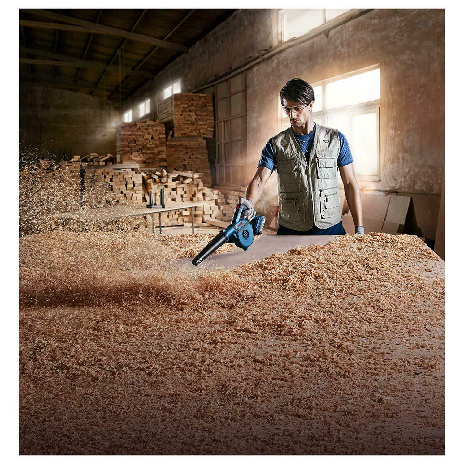 Bosch Akku-Gebläse 18V GBL 18V-120 Professional Laubbläser + Aufsätze