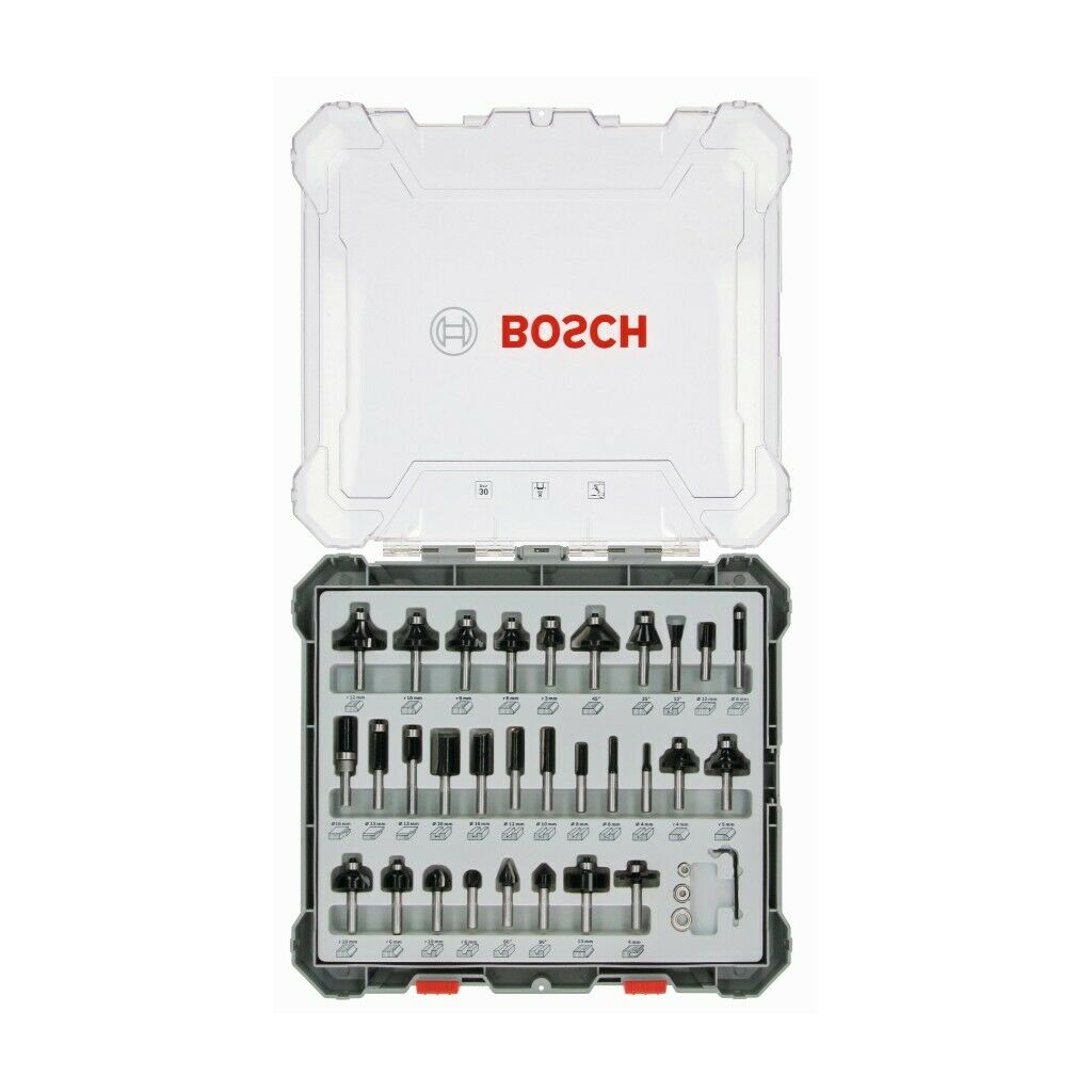 Bosch Fräser-Set 30-teilig 8mm Schaft 2607017475