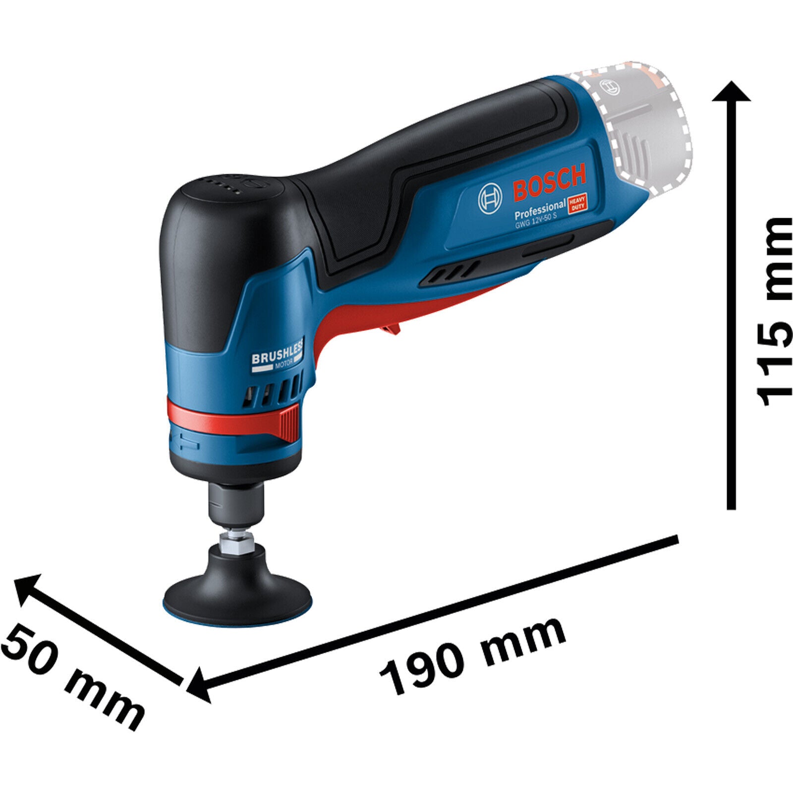 Bosch Akku-Geradschleifer 12V GWG 12V-50 S