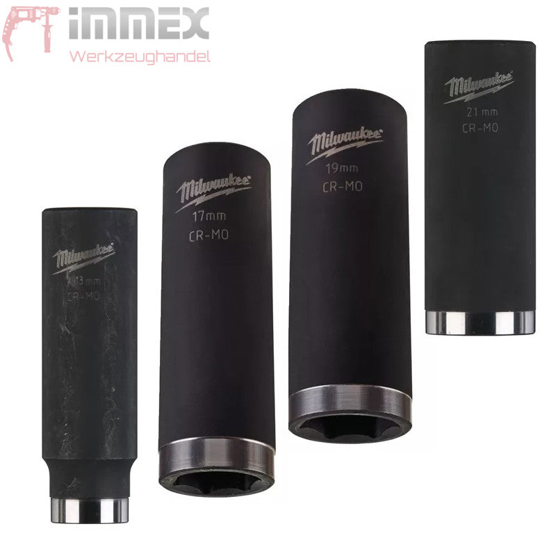 Milwaukee Schlagnüsse 1/2'' 13, 17, 19, 21mm