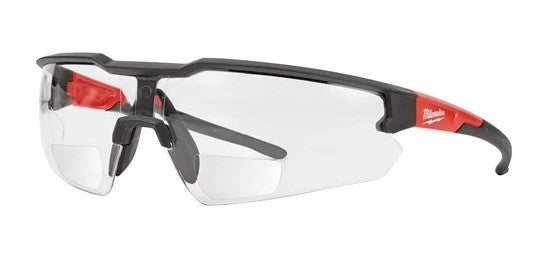 Milwaukee protective equipment, safety glasses, high-visibility vest, cut-resistant gloves