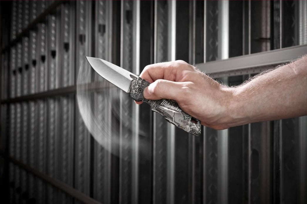 Milwaukee folding knife camouflage fastback