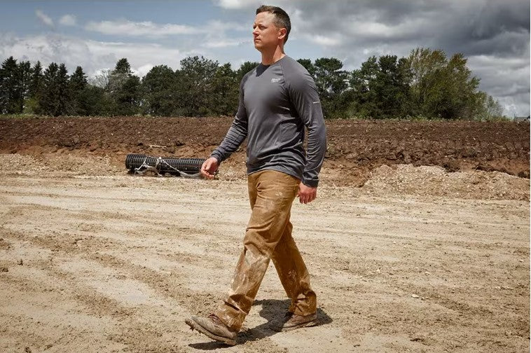 Milwaukee Workskin long-sleeved functional T-shirt, black, grey, red, yellow