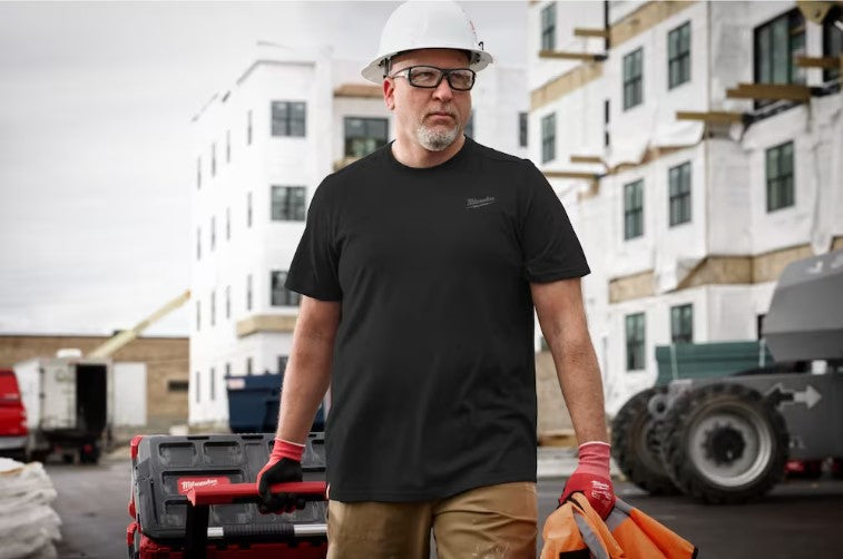 Milwaukee Hybrid T-Shirt kurzarm Arbeitskleidung blau, grau, grün, schwarz