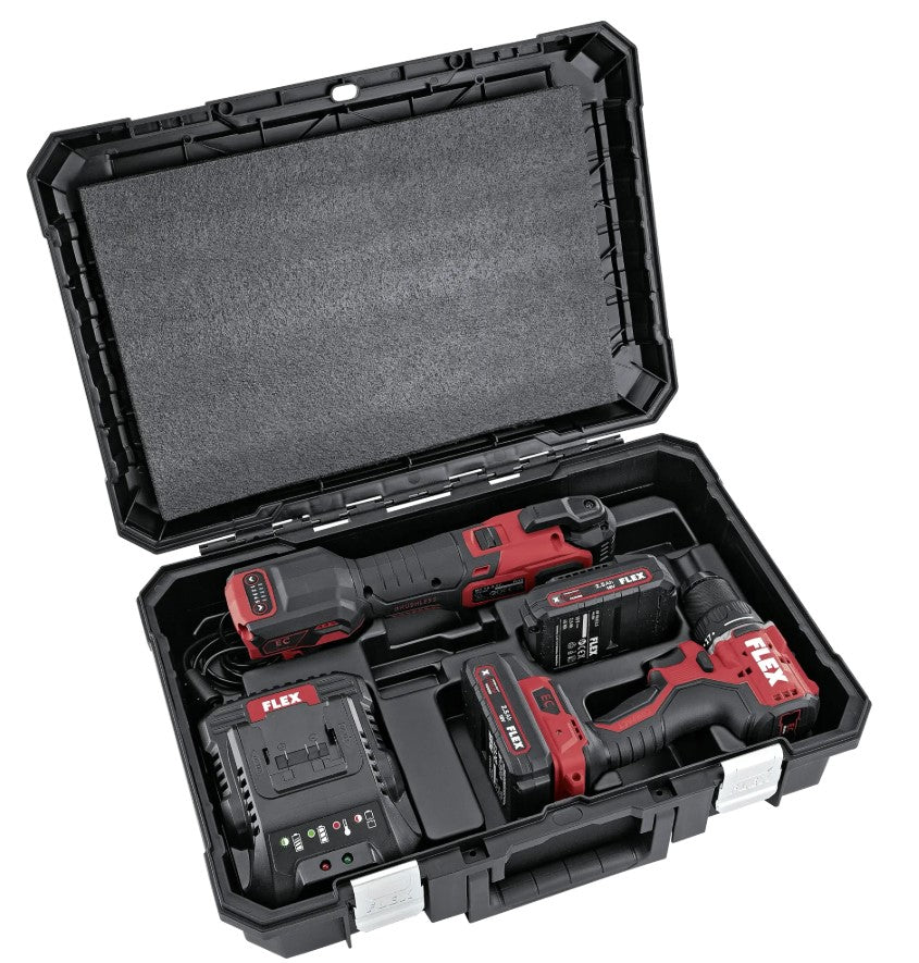 FLEX 18V Akku-Multifunktionswerkzeug Multitool + Bohrschrauber Combo-Set 532843