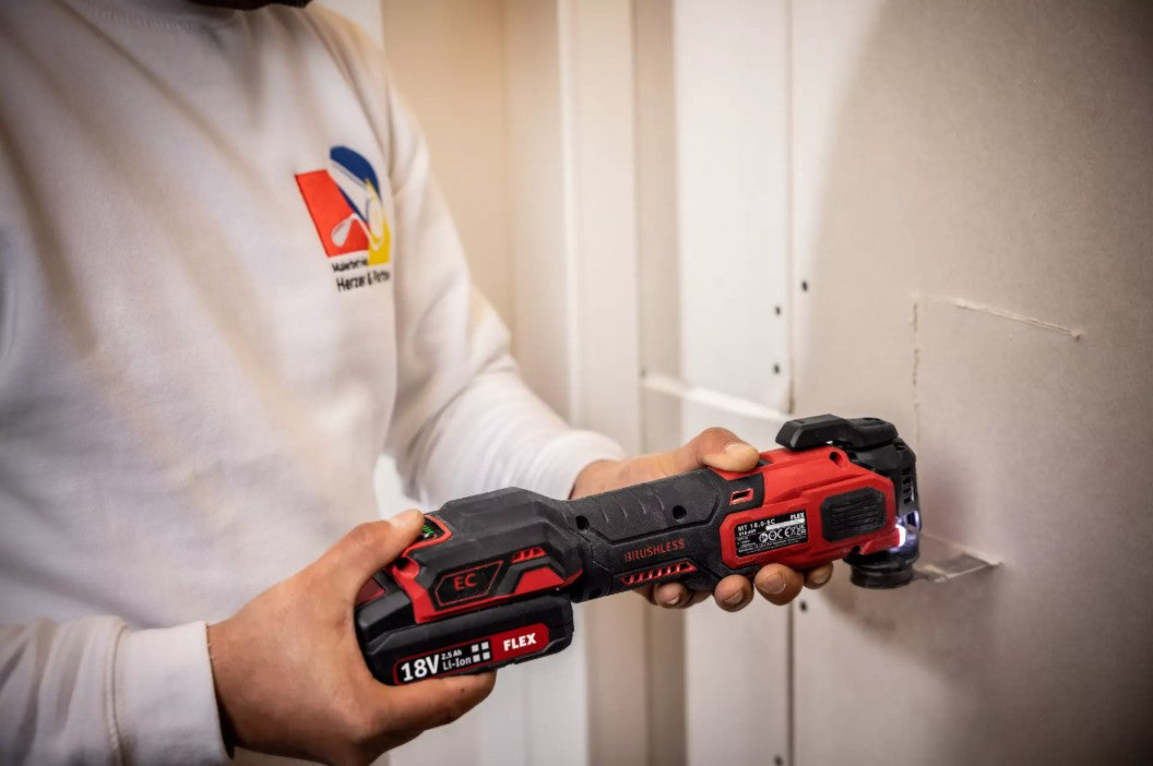 FLEX 18V Akku-Multifunktionswerkzeug Multitool + Bohrschrauber Combo-Set 532843