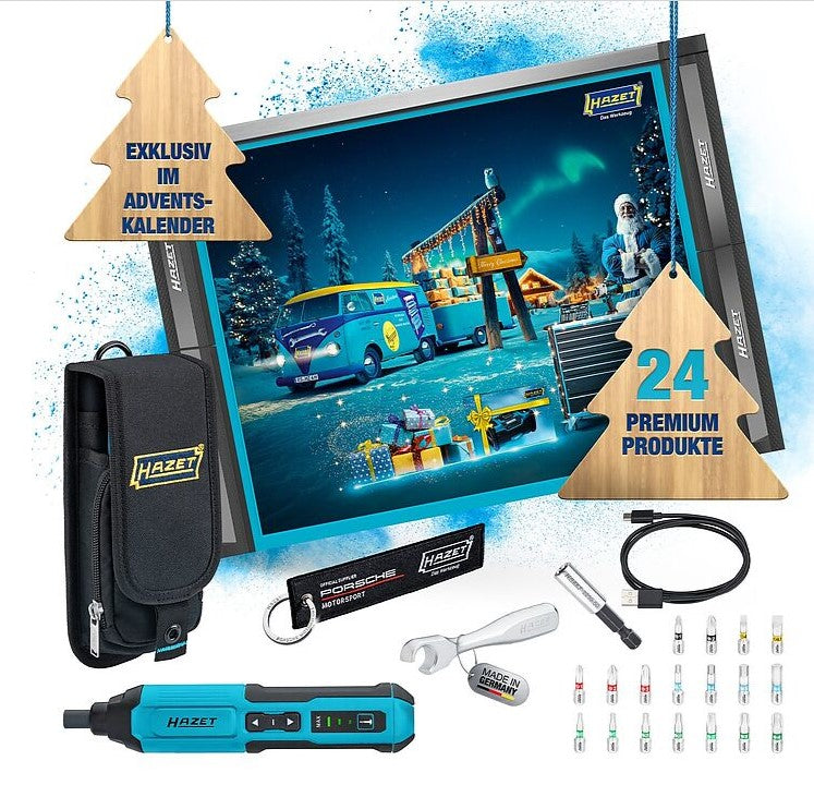 HAZET Adventskalender Weihnachtskalender 2025 24-teilig Akkuschrauber