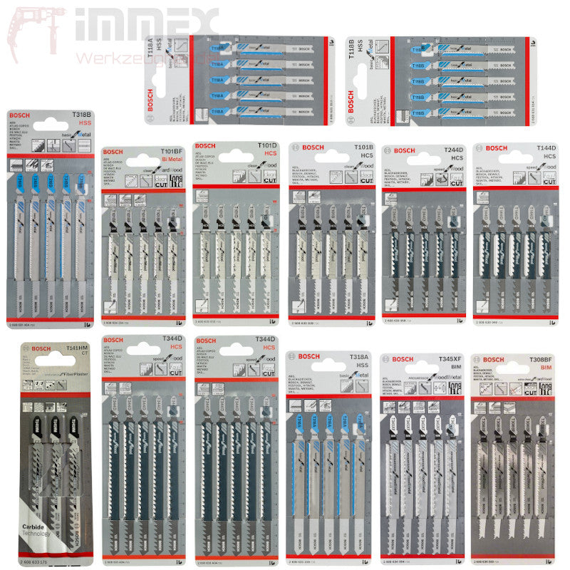 Bosch Stichsägeblätter  für Pendelhubstichsäge Holz Metal uvm.