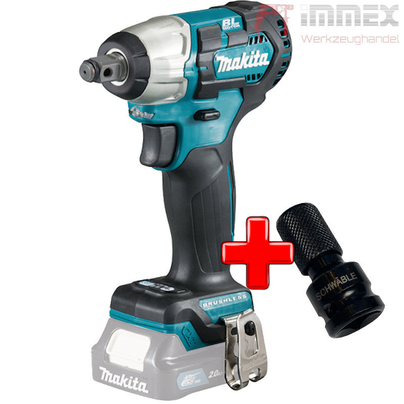 Makita Akku-Schlagschrauber 10,8V - 12V max. TW161DZ + Schwäble Adapter