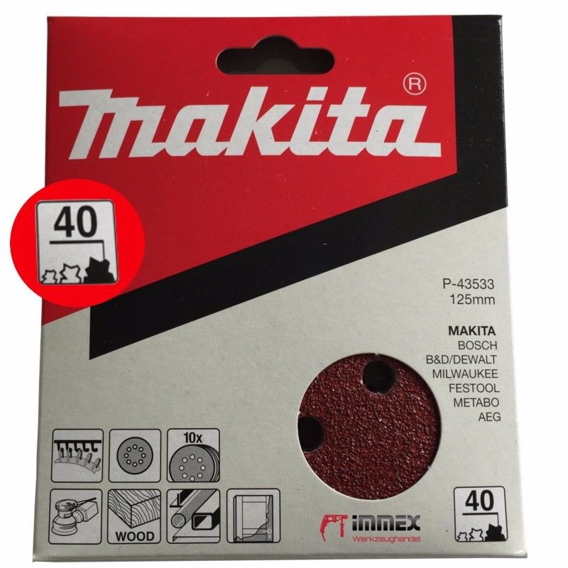 Makita Schleifscheiben 125mm P40 P-43533