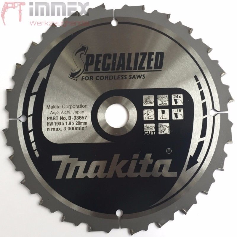 Makita Sägeblatt 190x20mm - 24 Zähne Holz B-33657